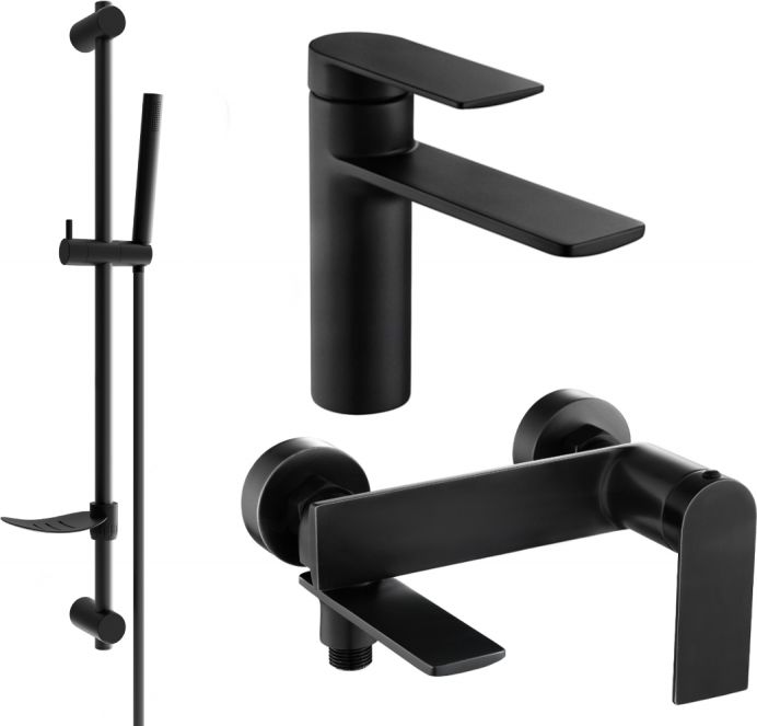 Mexen Mexen Zero DF70 zestaw wannowy, czarny - 71103DF70-70