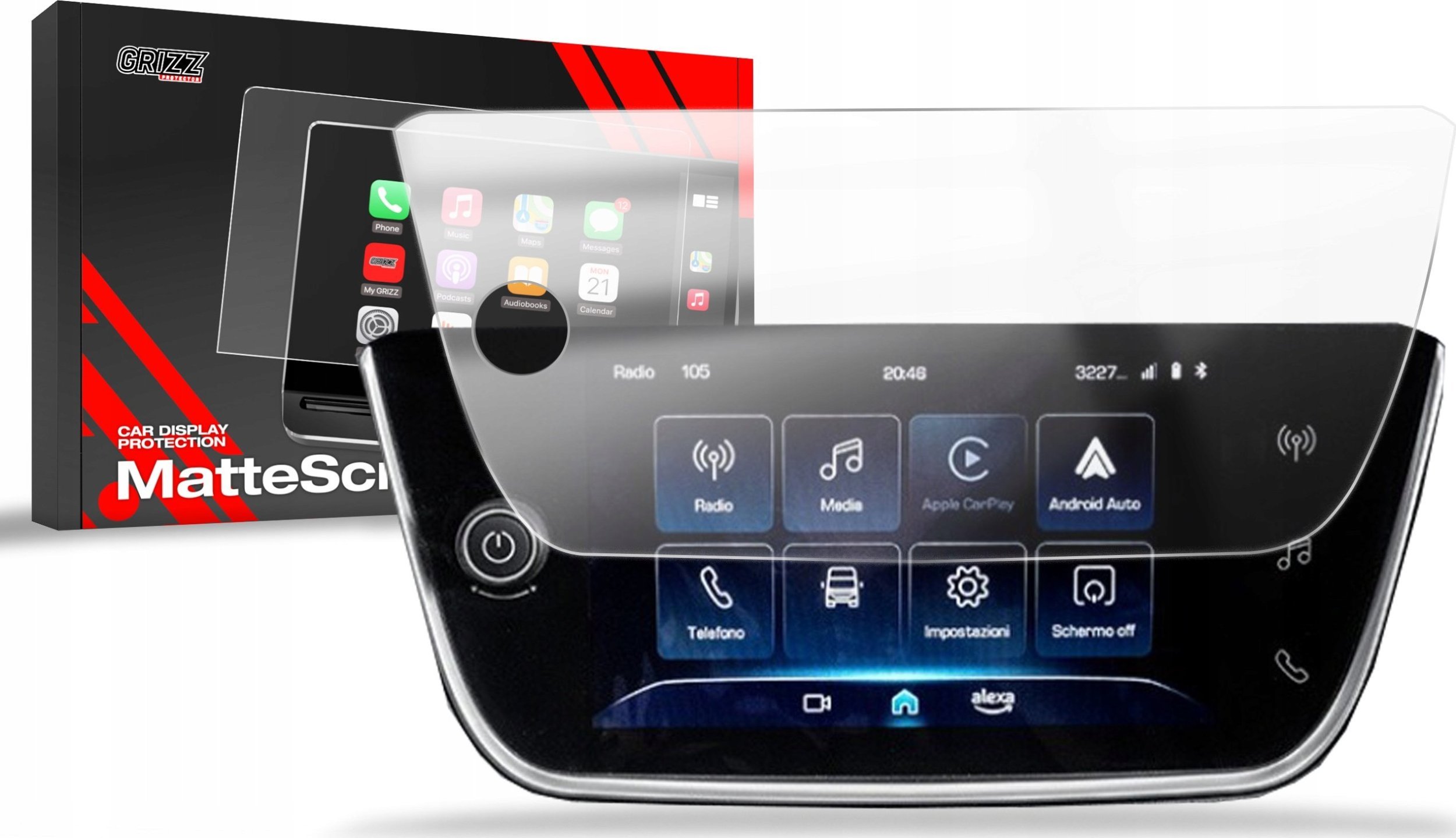 Folia matowa GrizzGlass CarDisplay Protection do Iveco Daily DAB 7" (2024-2025)