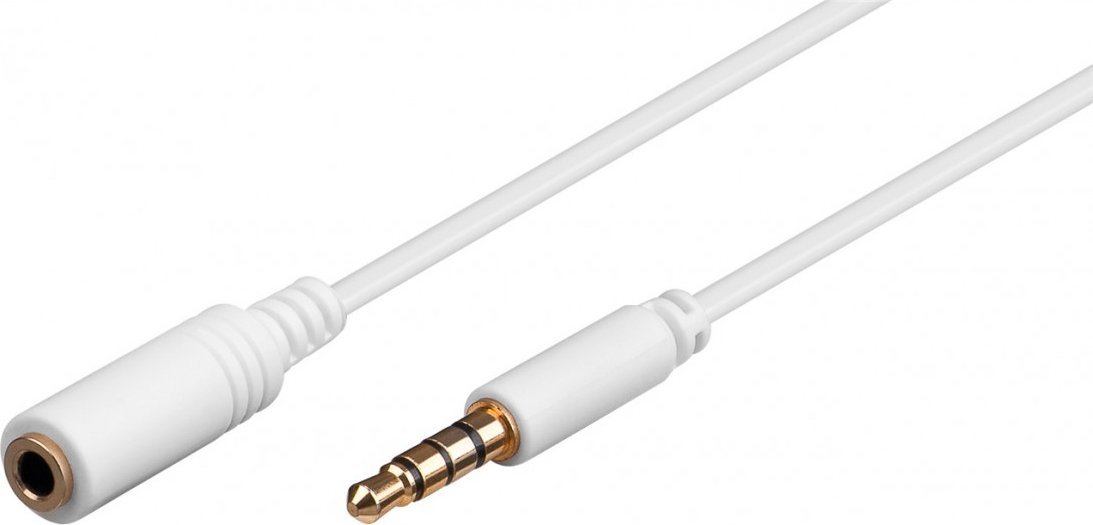 Kabel Goobay Jack 3.5mm - Jack 3.5mm 2m biały (62362)