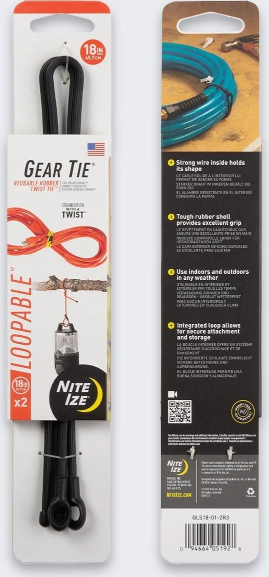 Organizer Nite Ize Elastyczna Opaska Gear Tie 6 2Pack Black