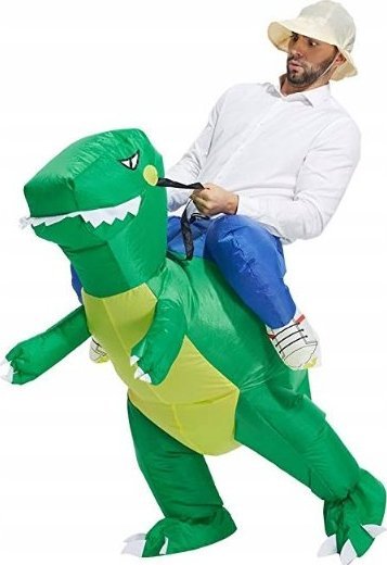 Korbi KOSTIUM STRÓJ NADMUCHIWANY DINOZAUR PRZEBRANIE