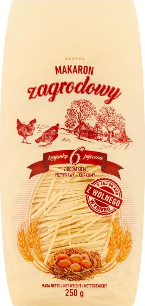 Makaron zagrodowy 6 jajeczny krajanka 250 g