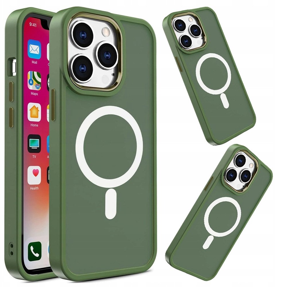 MAGNETYCZNE ETUI Z MAGSAFE COLOR MATTE CASE DO IPHONE 15 PRO MAX - ZIELONE