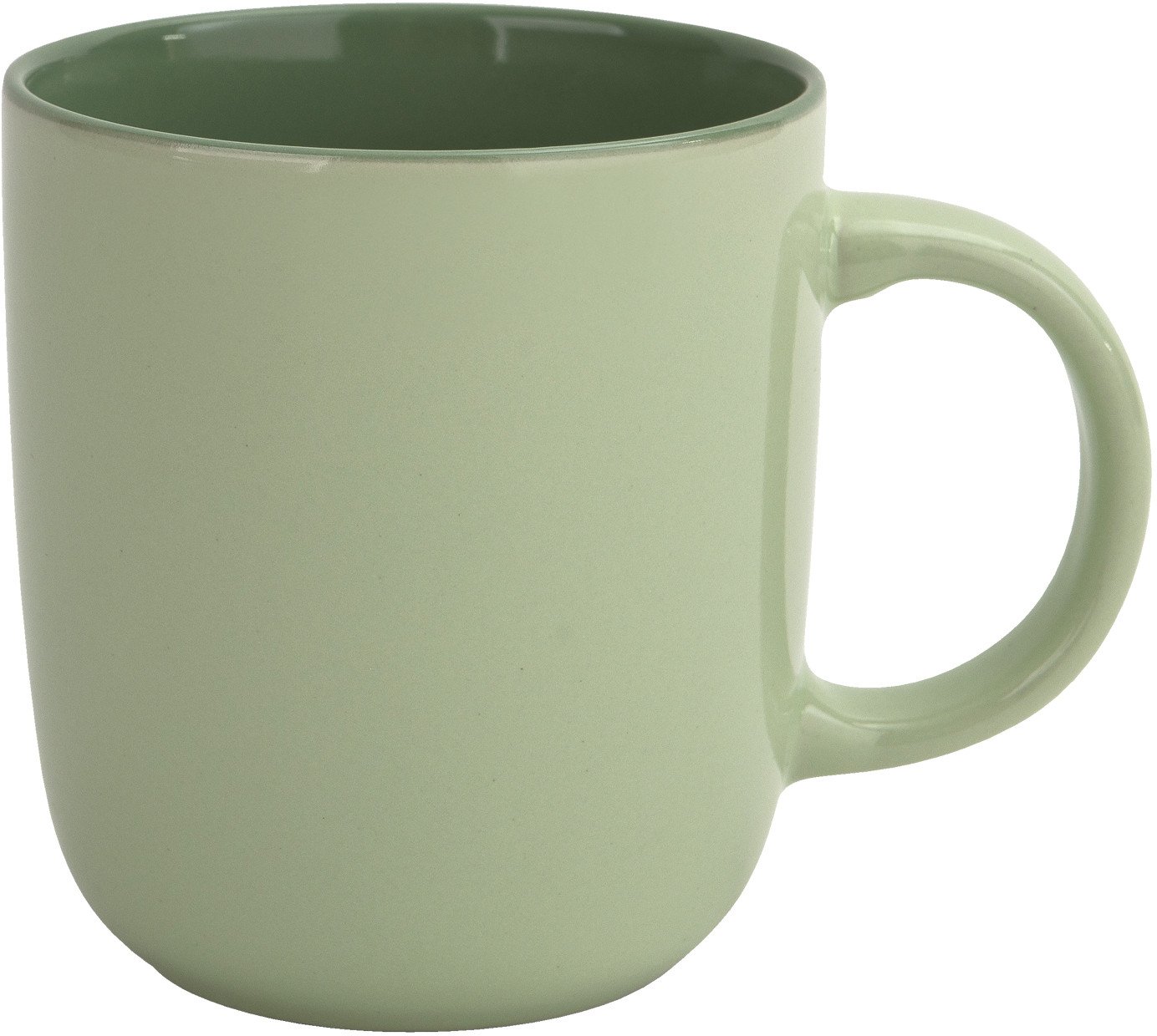 Kubek ceramiczny 400 ml jasno zielony-ciemno zielony