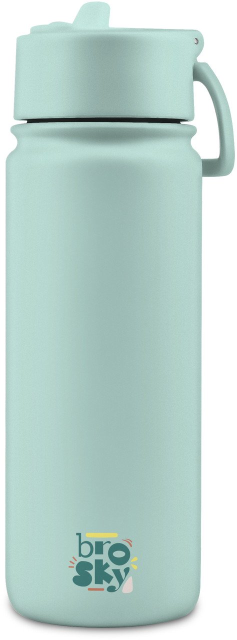 Brosky Basic Stalowa butelka na wodę w kolorze miętowym 550ml