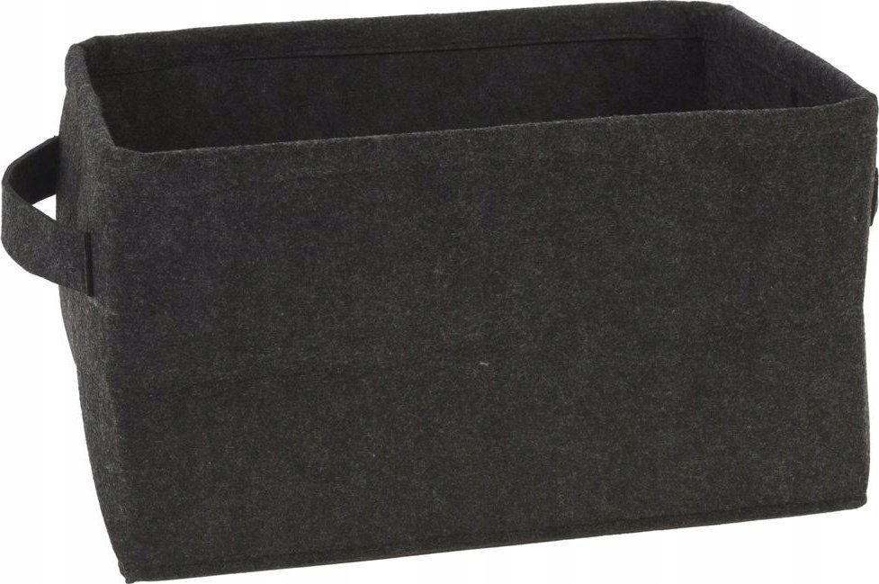 Storage Solutions Koszyk do przechowywania filcowy składany czarny 36x27x20 cm