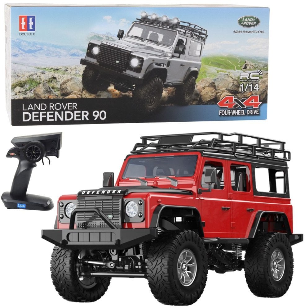 Auto Terenowe Zdalnie Sterowane RC Land Rover Defender 90 Czerwony 1:14 EDUKAMP