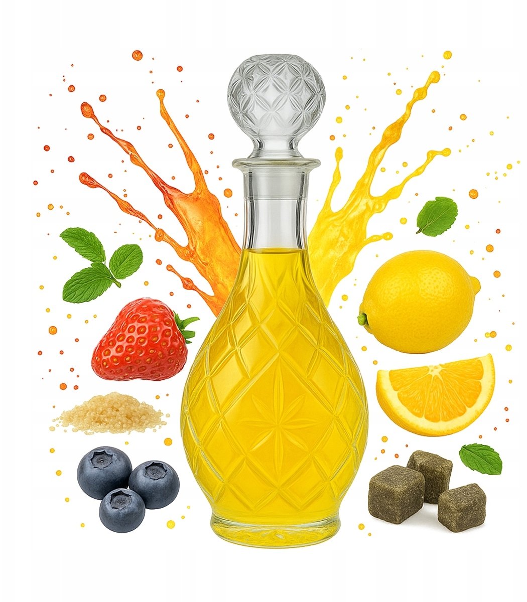 Szklana Karafka PINA 900 ml na Nalewki Alkohol Prezent Butelka szklana 0,9l