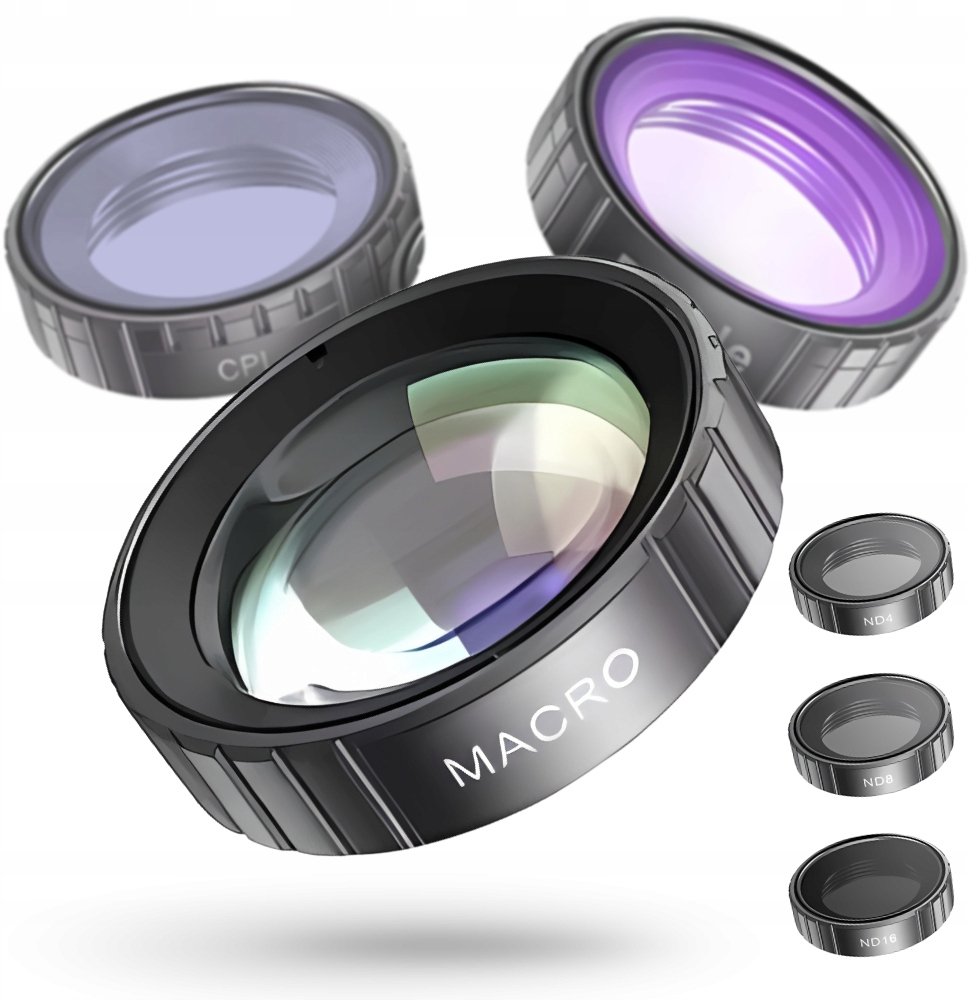 GoMedia Soczewki Filtry CPL ND Obiektyw Makro do Kamery Sportowej V39s