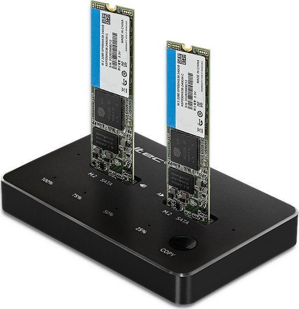 Stacja dokująca Qoltec Stacja dokująca dysków 2x SSD M.2 SATA | NGFF | USB typ C