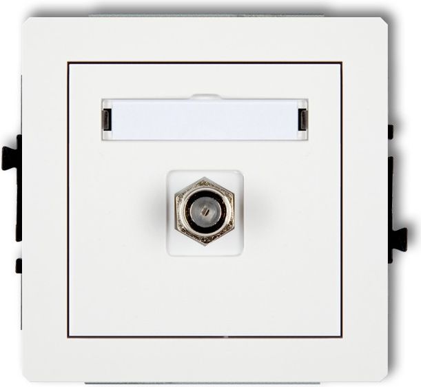 Karlik Gniazdo antenowe Deco pojedyncze SAT biały mat (25DGF-1)