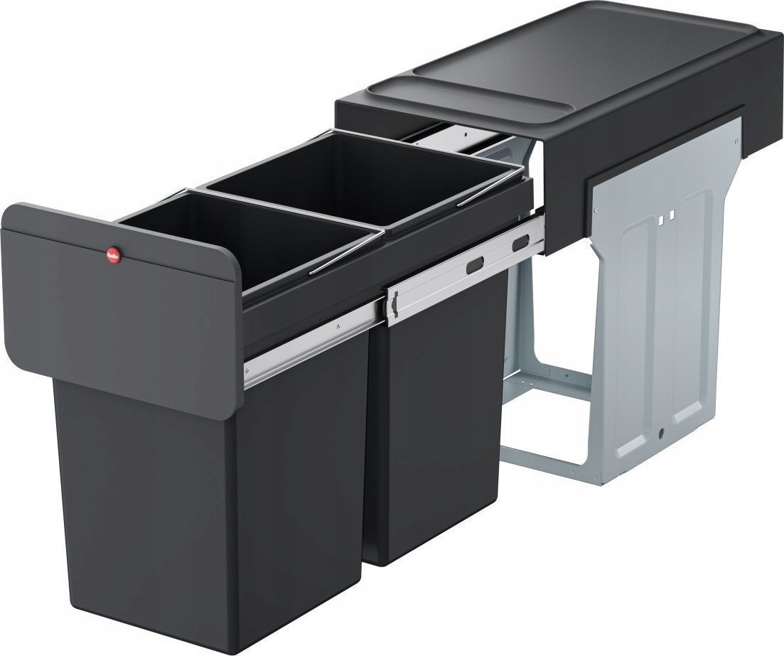 Kosz na pranie Hailo HAILO Built-in waste bin EcoLine Design L / 2x14L / black 030310100
