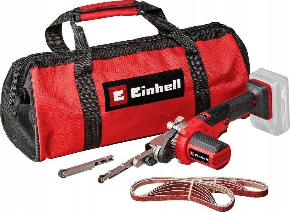 Szlifierka Einhell Einhell cordless band file TE-BF 18 Li-solo, 18Volt, electric file (red/black, without battery and charger, in tool bag)