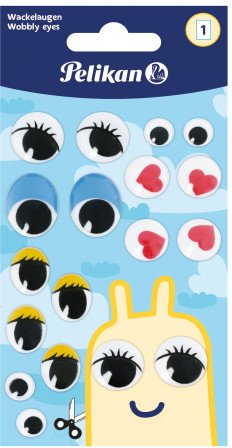 Pelikan Pelikan Sticker Wackelaugen STWA bunt, 1 Blatt