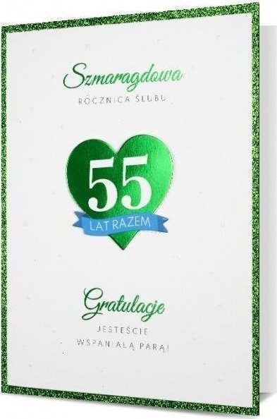 Pan Dragon Karnet B6 Rocznica ślubu Szmaragdowa HM200-2534