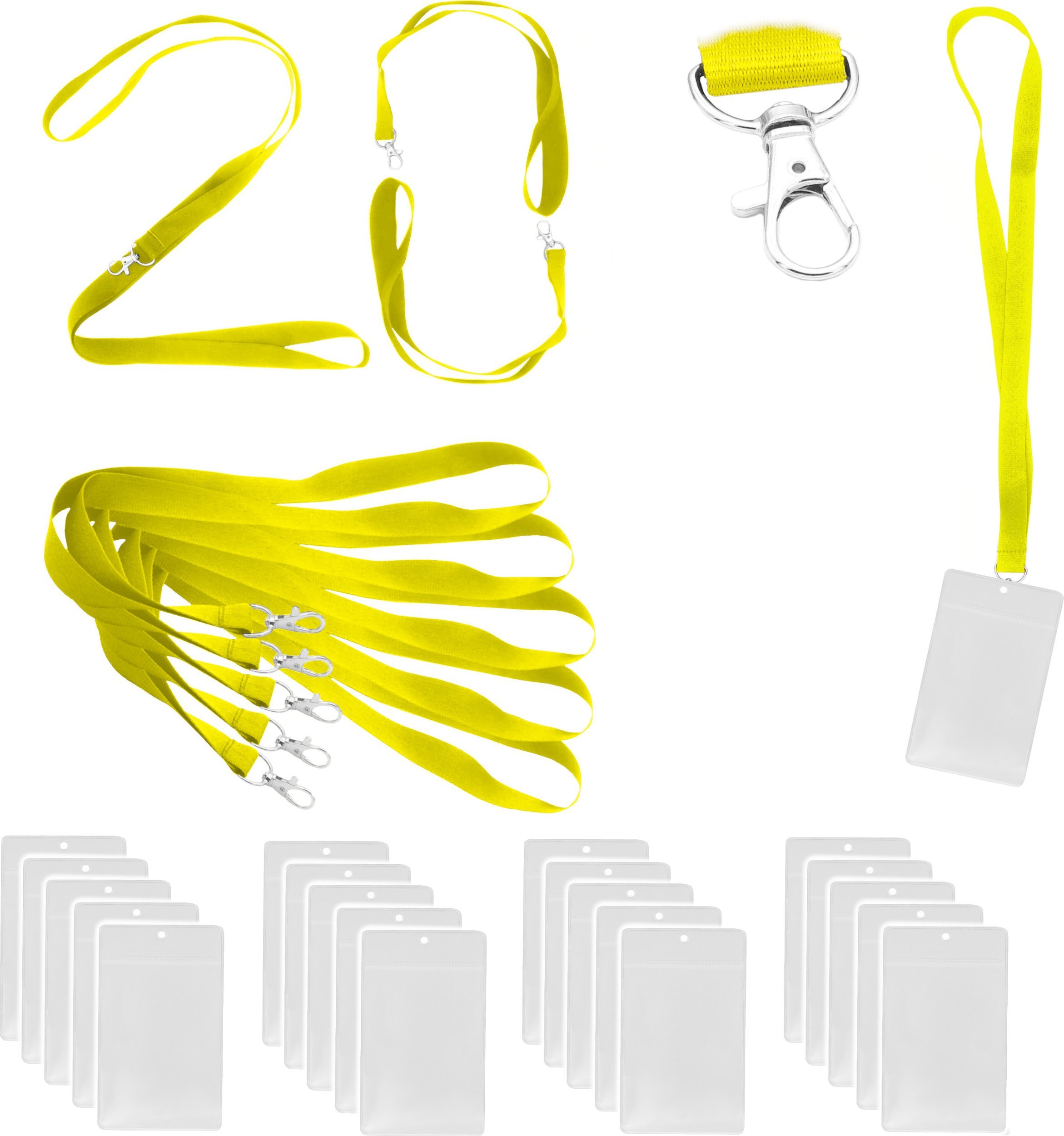 Stamal Identyfikator pionowy holder A7 kieszonka 81x110mm +smycz x20kpl