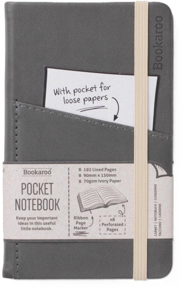 Bookaroo Notatnik Journal Pocket A6 - Szary