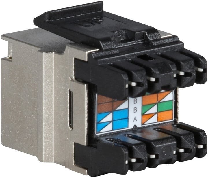 Moduł Keystone szybkozaciskowy narzędziowy SOLARIX Cat.6 STP RJ45 srebrny