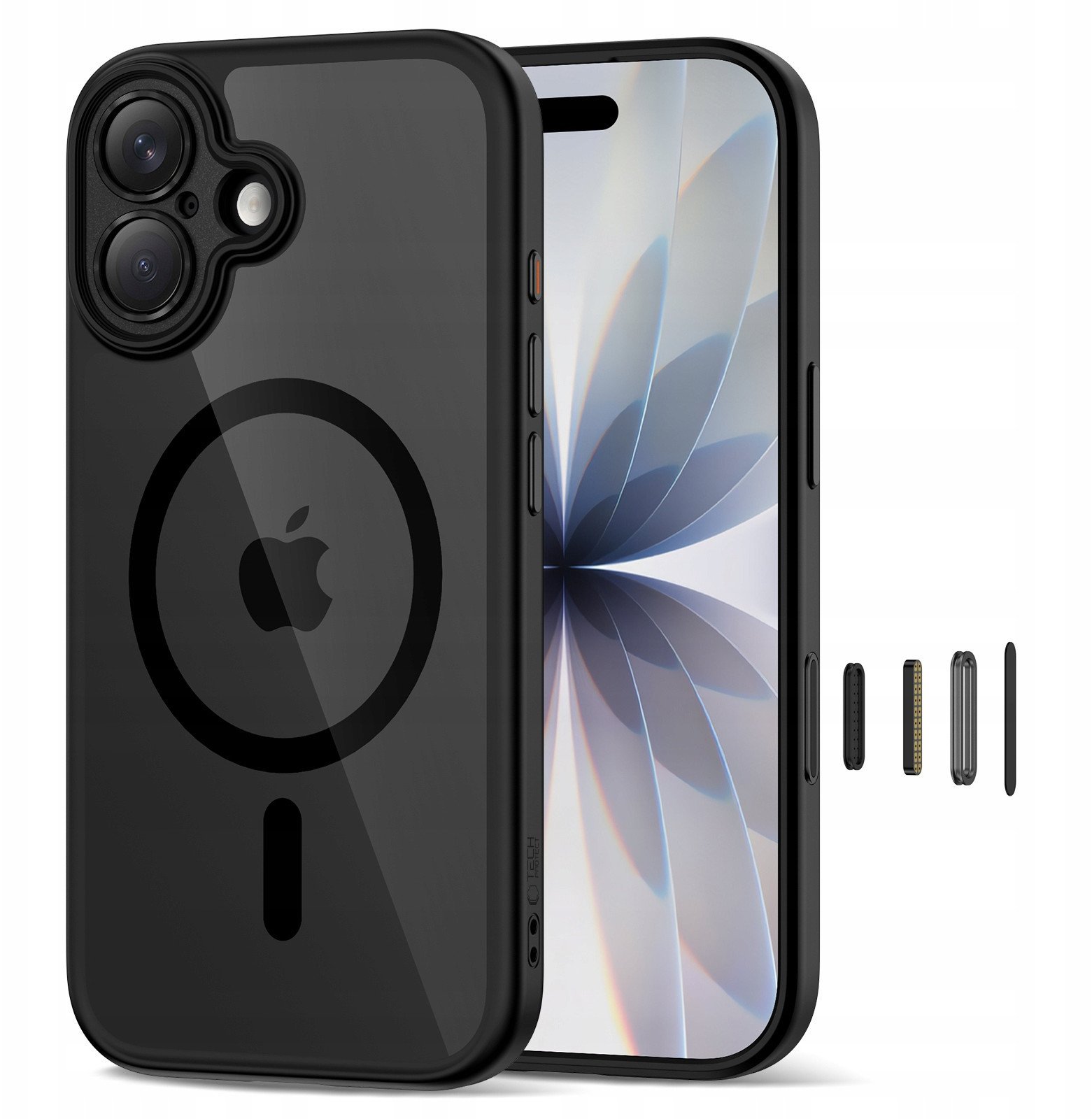 Etui Tech-Protect Magpeak MagSafe CC do Apple iPhone 17 Black/clear