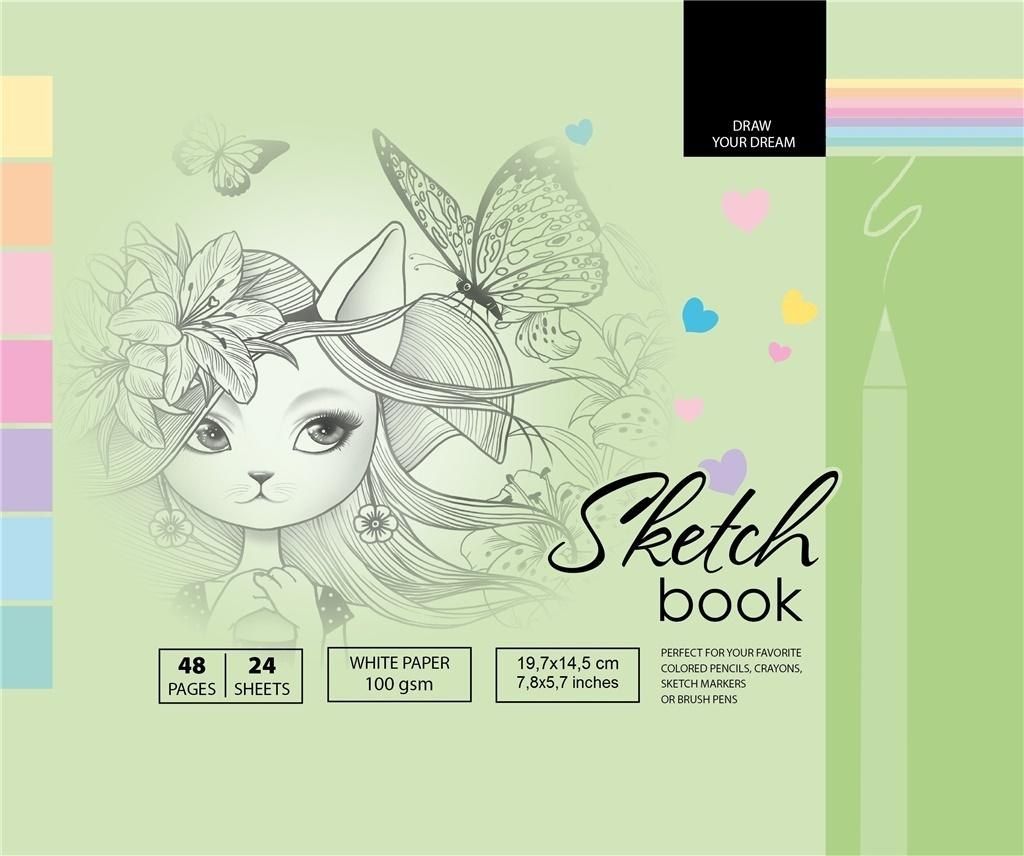 Fresh Szkicownik 14.5x19.7cm 48k zielony