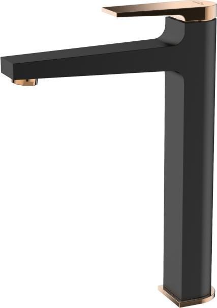 Bateria umywalkowa Invena MIDNIGHT BATERIA UMYWALKOWA WYSOKA BLACK/GOLD ROSE