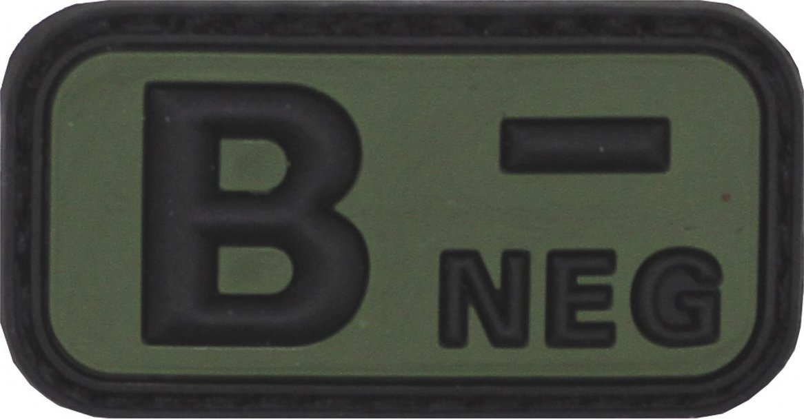 MFH Naszywka Marker naszywka grupy krwi ''B NEG", 3D