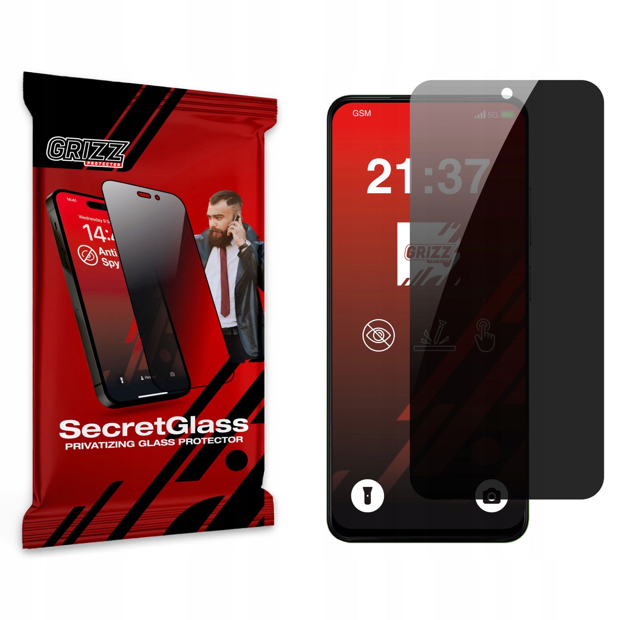 Matowe szkło prywatyzujące GrizzGlass SecretGlass do Xiaomi Redmi A5 4G