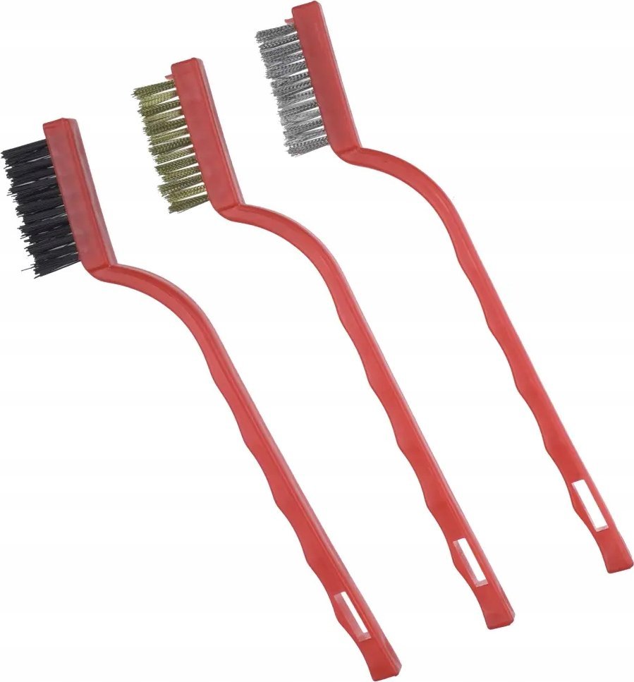 Dedra Zestaw szczotek 3szt, 3-rzędowe,175mm, uchwyt plastik