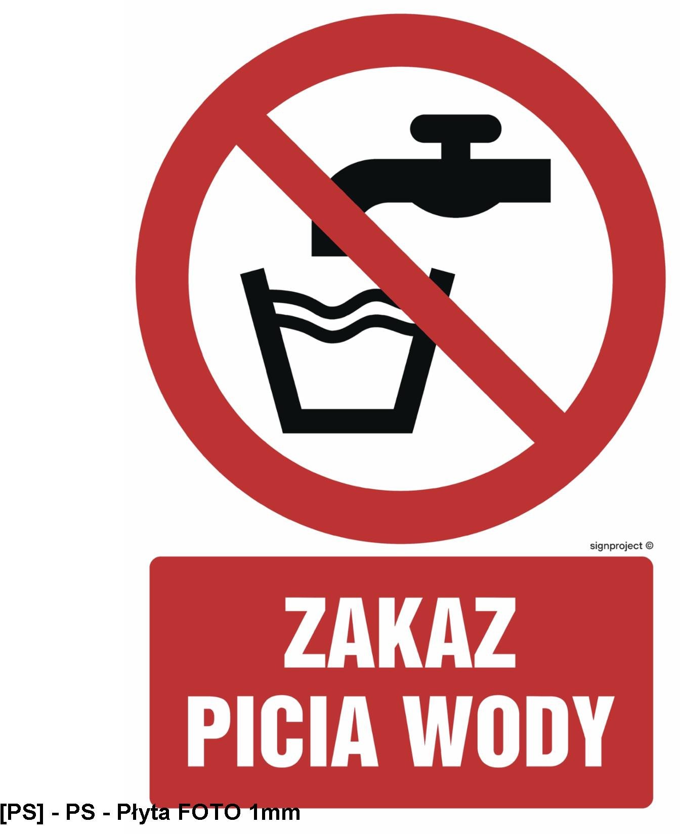 GC004 - Zakaz picia wody 300x450