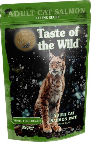 TASTE OF THE WILD Adult Cat Salmon 85 g. Pasztecik z łososia, kurczaka i wątróbki z kurczaka. Karma dla kotów dorosłych. sztuka