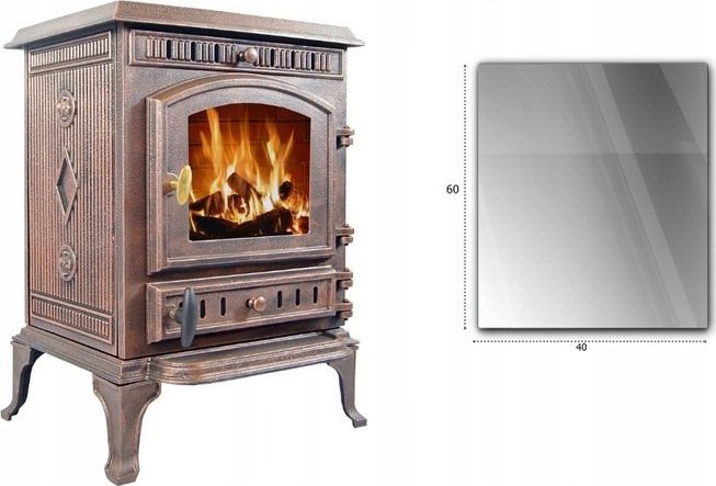 ATENA PIEC ŻELIWNY PIECYK KOZA KOMINEK ATENA 9KW - DOSTAWA + SZYBA GRATIS