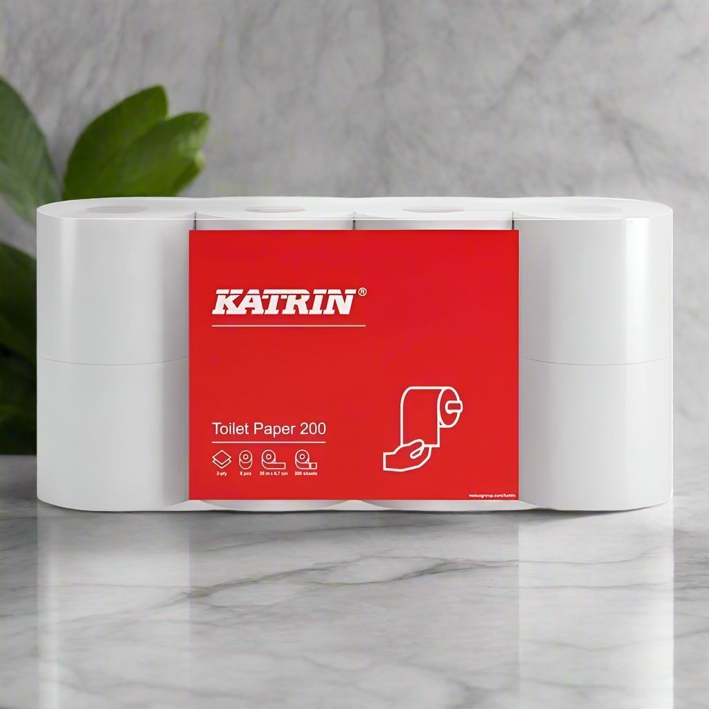 Katrin Toiletpapir Katrin Classic 200 2-lags 25 m 64rul/kar 181402 - (64 ruller pr. karton)