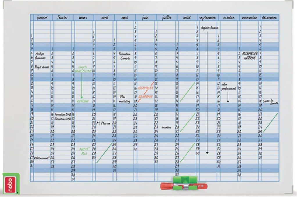 Nobo PLANER ROCZNY NOBO 60X90 CM PERFORMANCE