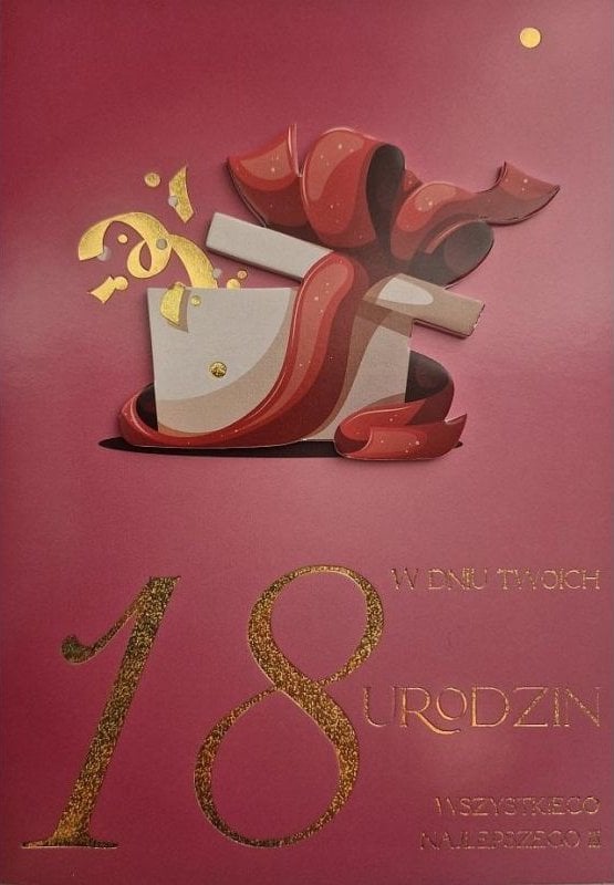 Yeku Karnet Urodziny 18 damskie