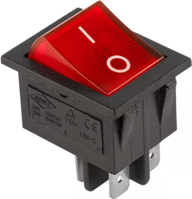 LechPol Wyłącznik podświetlany Lechpol czarny/czerwony IRS-201-1A (PRK0008B)