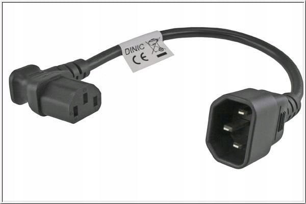 Kabel zasilający MicroConnect Power adapter C13 C14 angled
