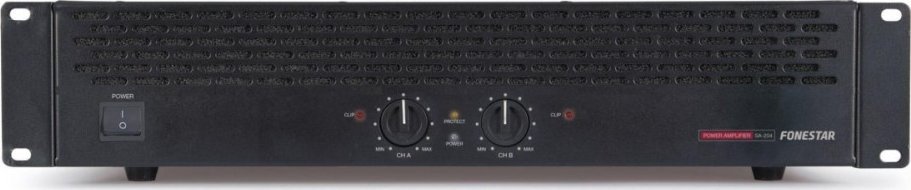 Kolumna Fonestar Fonestar SA-204 - 2-kanałowa końcówka mocy. 2 x 150 W RMS @ 4 , 2 x 100 W RMS @ 8 , 200W RMS @ 8 w mostku.