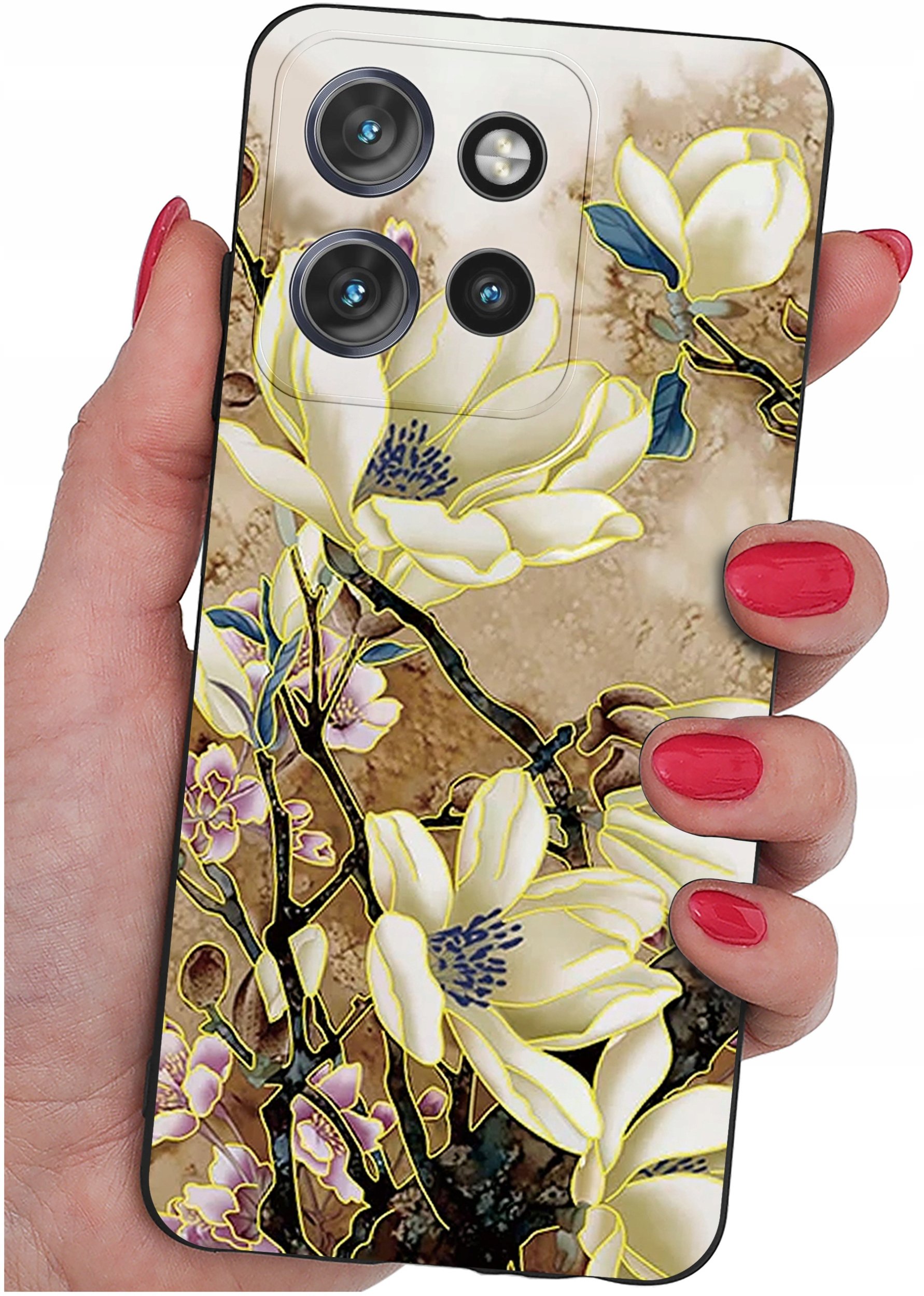 krainaGSM Etui do Motorola Moto EDGE 50 Neo Wzory |SILIKONOWE MATT CASE + SZKŁO 9H