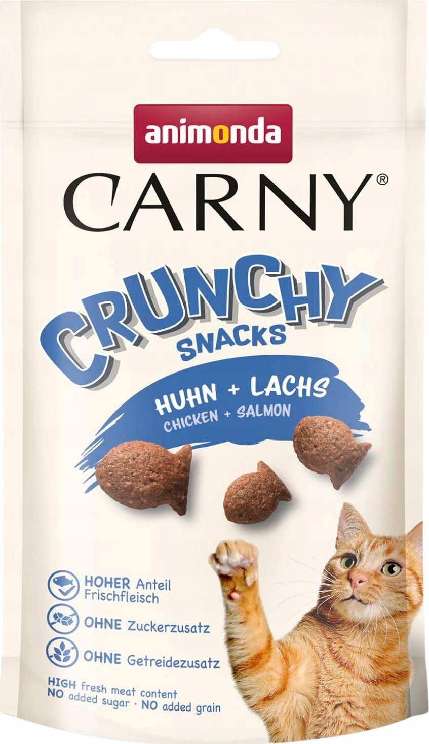 ANIMONDA KOT CARNY 50g CRUNCHY SNACKS KURCZAK+ŁOSOŚ przysmak