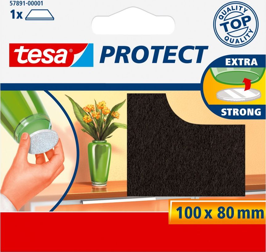 Tesa PODKŁADKA FILCOWA 100MM:80MM BRĄZOWA 1SZT. H5789101 TESA