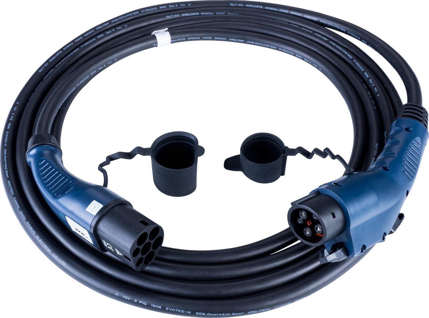 Kabel do ładowania samochodów Akyga Kabel do ładowania samochodów elektrycznych Akyga AK-EC-08 Type2 / Type1 1-faza 32A 7.2kW 6m