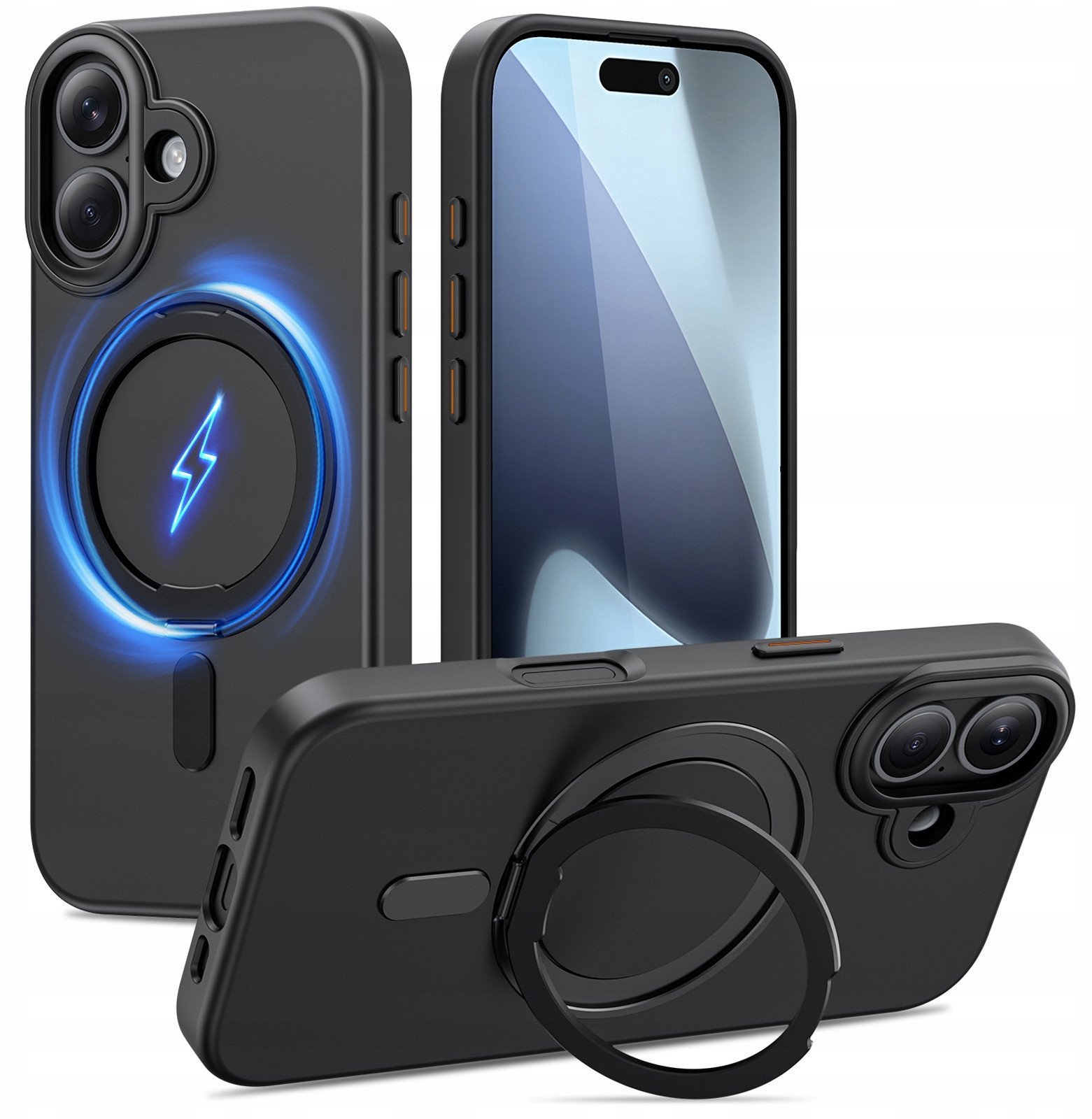 Etui Tech-Protect Magring MagSafe do Apple iPhone 17 Matte Black