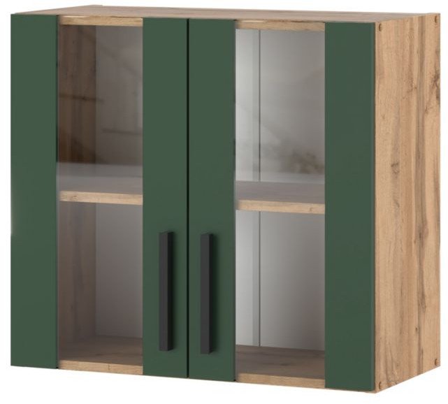 Szafka Kuchenna Wisząca Witryna Modułowa 80cm Blande Wotan Zieleń