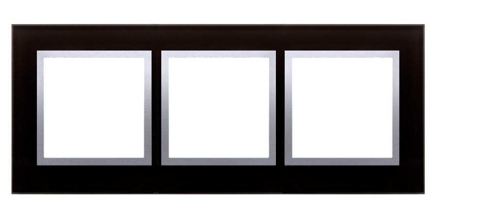 Kontakt-Simon Ramka potrójna szkło księżycowa lawa - DRN3/74