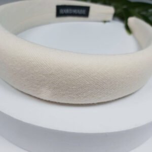 Opaska do włosów ręcznie robiona Yeye Ecru