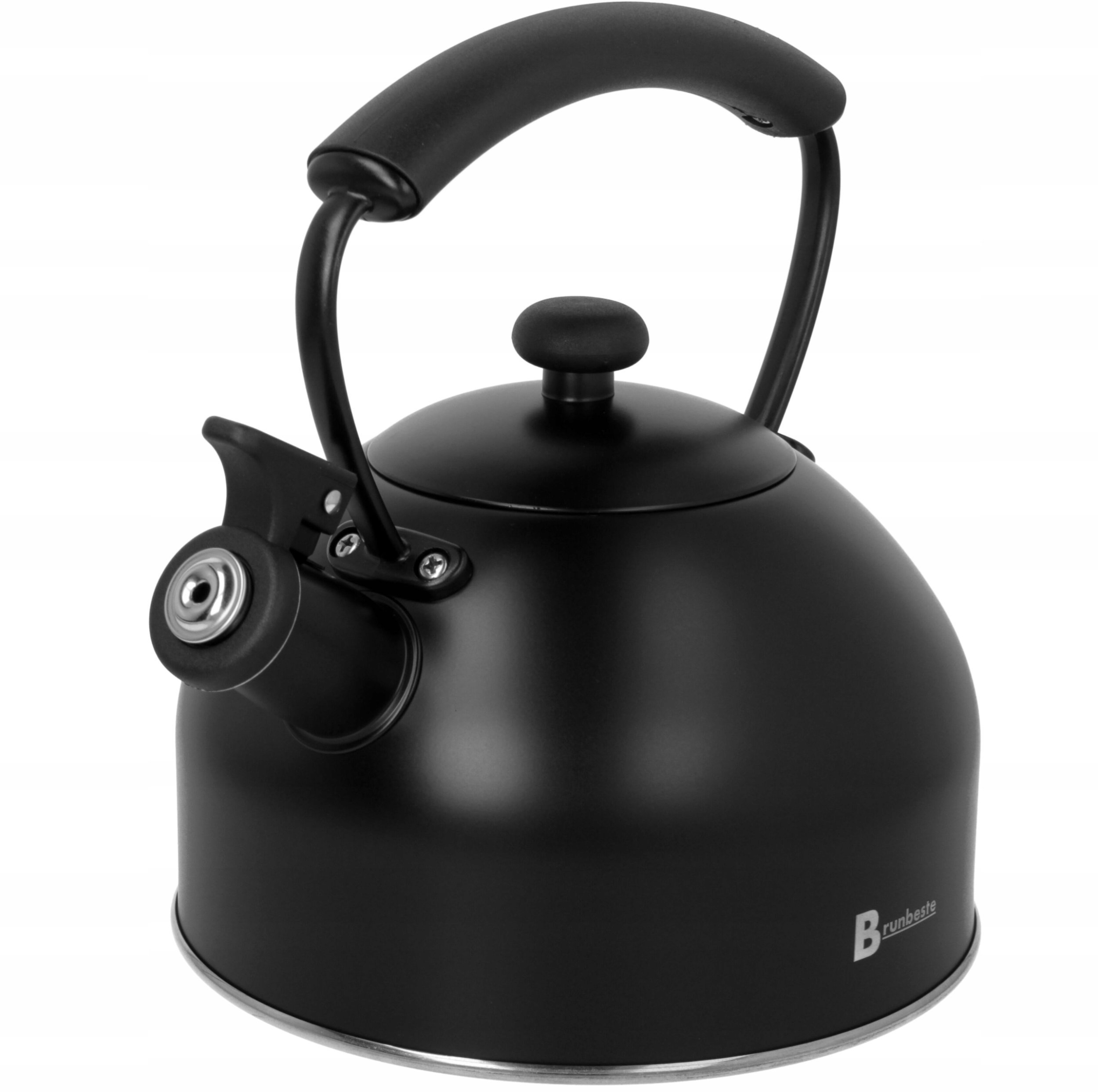 Brunbeste Czajnik stalowy z gwizdkiem tradycyjnym do indukcji matowy czarny 2.2L BB-2462