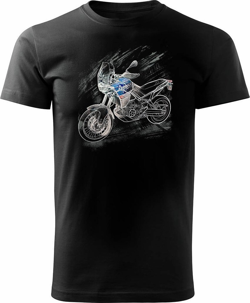 Topslang Koszulka motocyklowa z motocyklem na motor Aprilla Tuareg 660 męska czarna L