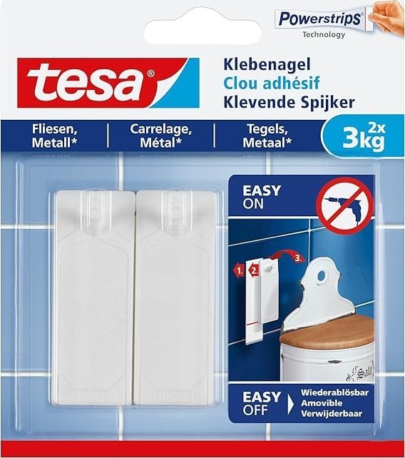 Tesa 1x2 Tesa Adhesive Nail 3kg for Tiles & Metal 77763