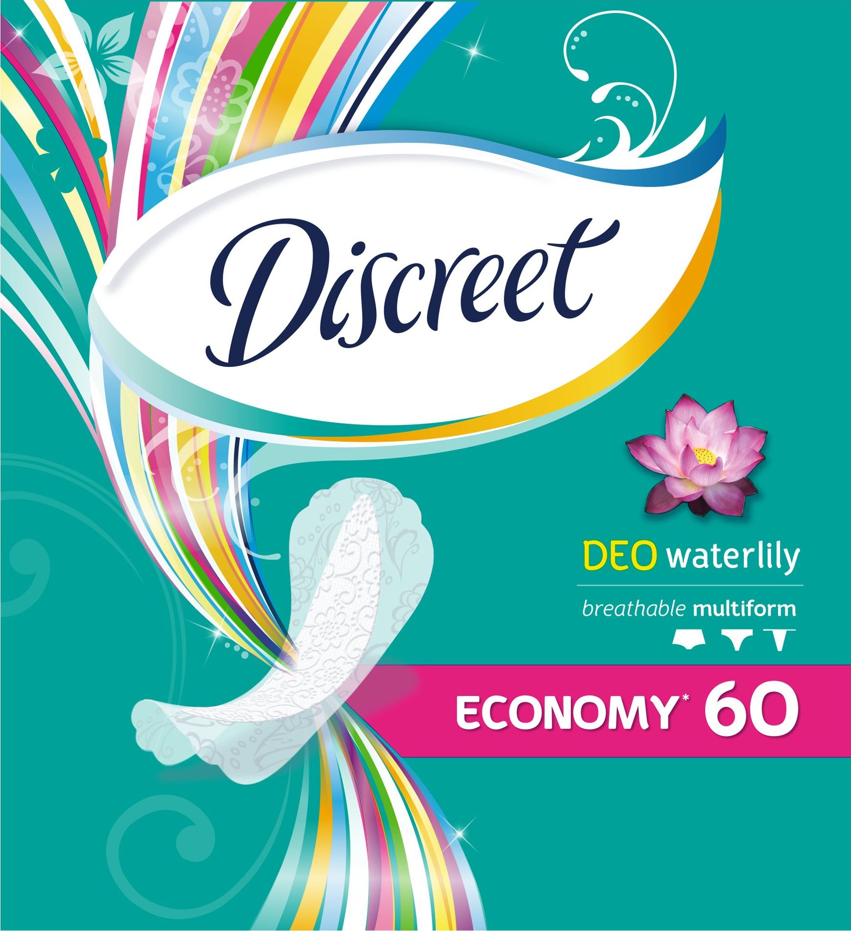 Discreet Higieniniai įklotai Discreet Water Lily 60 vnt