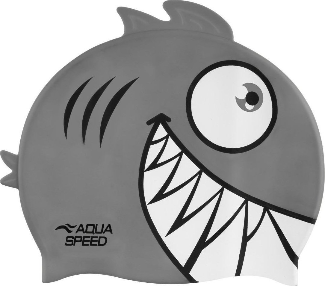 Aqua-Speed Czepek Pływacki Aqua Speed Zoo Pirania Grey